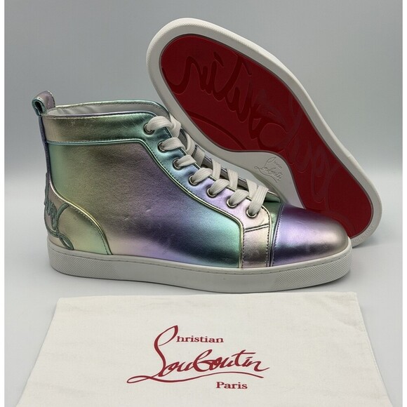 Christian Louboutin Fun Louis Flat Nappa Leather High Sneakers Size 40 EU | 9 US
